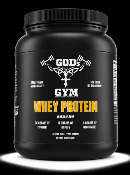 God's Gym Vanilla Whey Protein 5lb tub