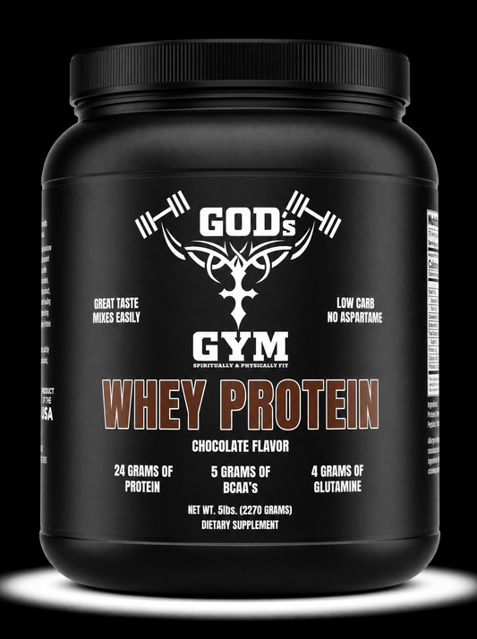 God's Gym Chocolate Whey Protein 5lb tub