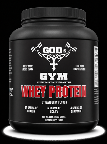 God's Gym Strawberry Whey Protein 5lb tub