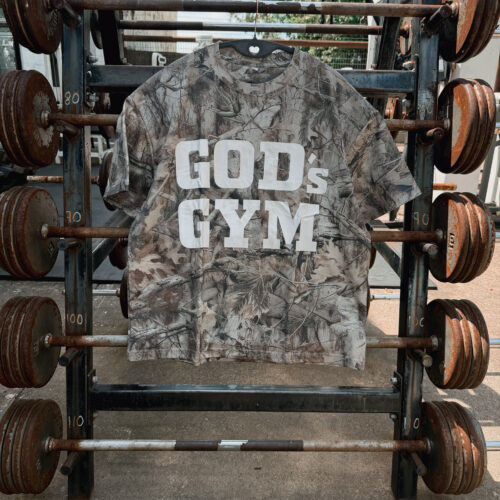 Gods Gym Faded Camo Tee